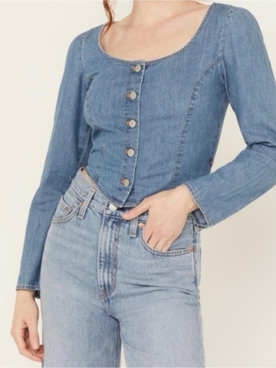 Levi's Tops - Levi’s Corset Daryn Denim Top Size XL NWT
